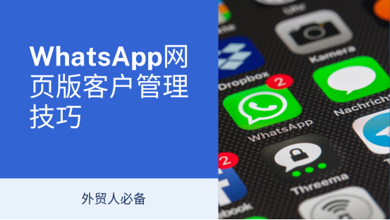 WhatsApp网页版客户管理技巧2025外贸人必备